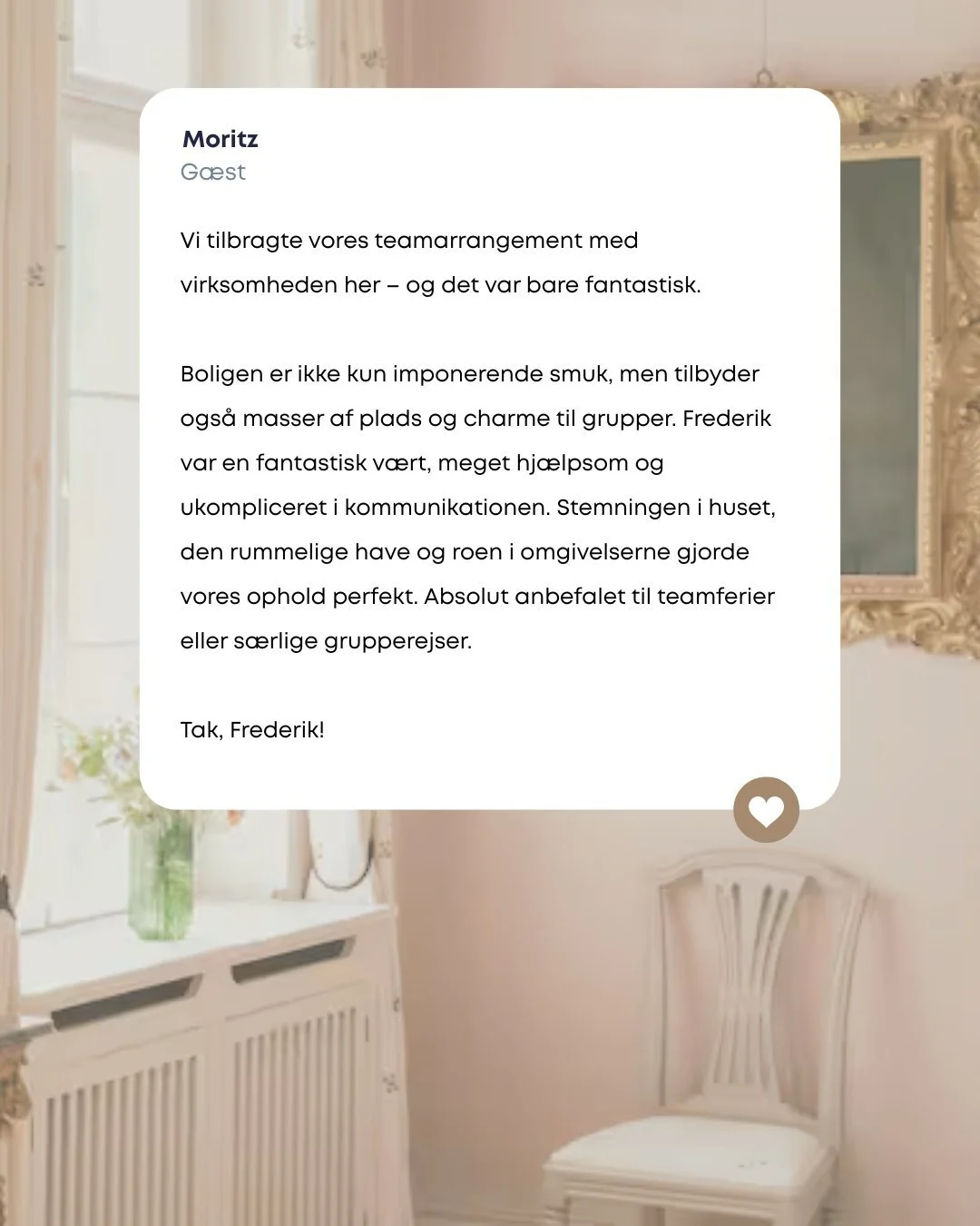 Et sted til fordybelse, n&aelig;rv&aelig;r og nye id&eacute;er.

Agerup Gods er skabt til jer, der vil samle teamet i rolige omgivelser &ndash; uanset om det er til offsite, strategidag eller team retreat.

Her f&aring;r I hele godset for jer selv, m