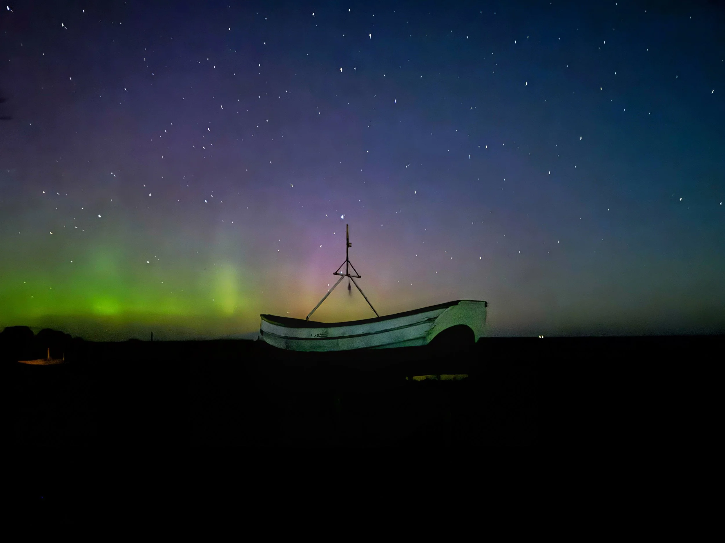 The Aurora seen outside the Cottage