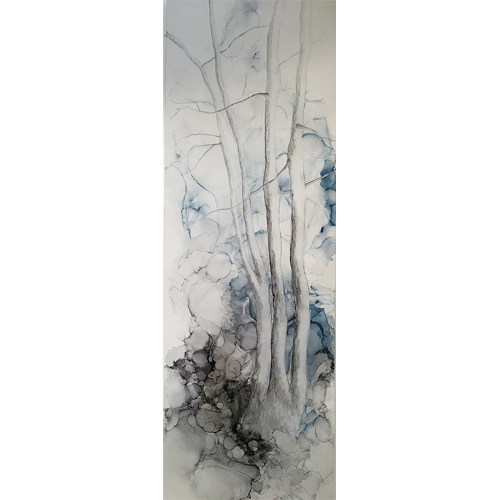 Arbres Gris (36"x12") - ink