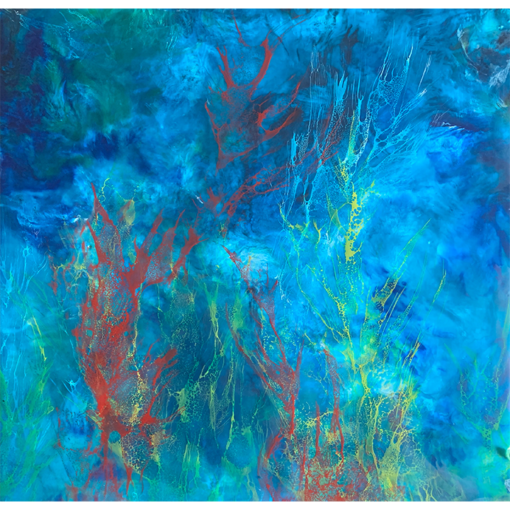 Valtamari (16"x16") - encaustic