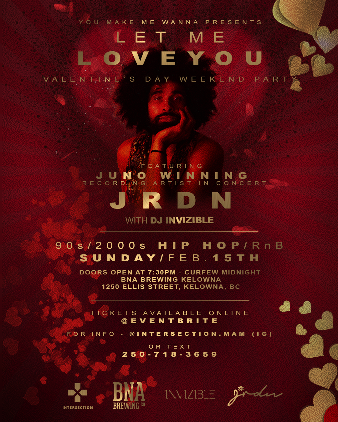 "Let Me Love  You" Valentine's Day Weekend Party