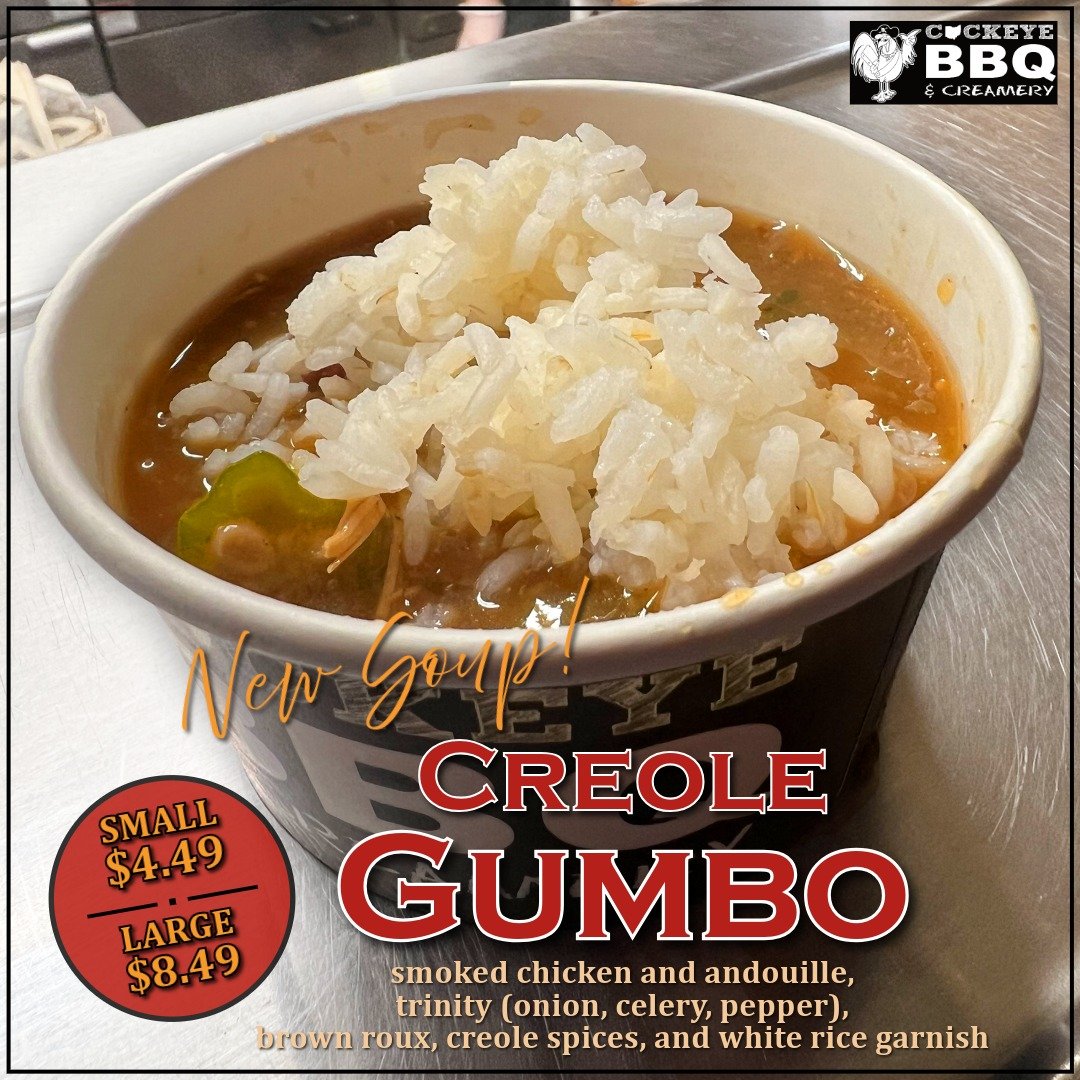 Making dinner BIG EASY this weekend! 🔥

We're rolling out the start of our Mardi Gras menu with our latest Clothesline Special&mdash;Creole Gumbo! 🍲✨
 
This soul-warming 'soup' is loaded with smoked chicken, andouille sausage, and trinity (onion, c