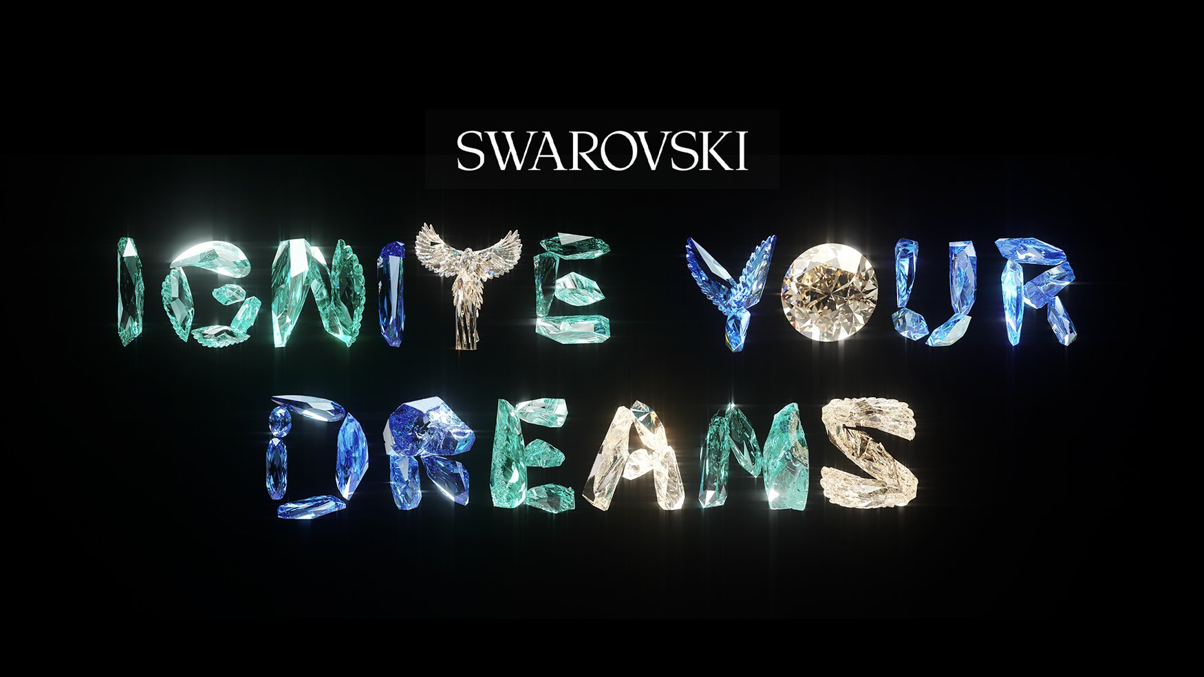 Swarovski Crystal Typography