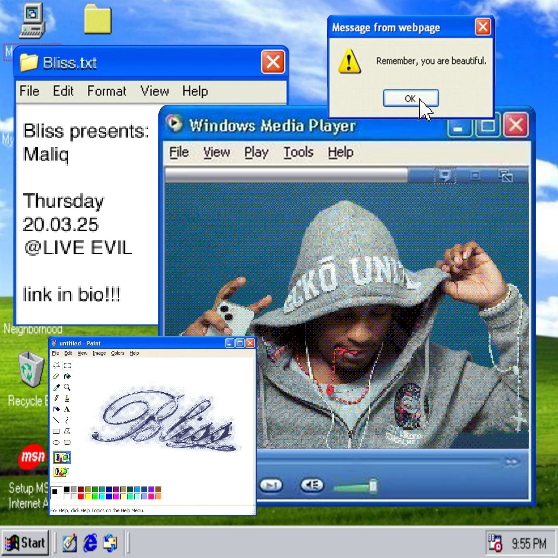 artist announcement for maliq - (Bliss)