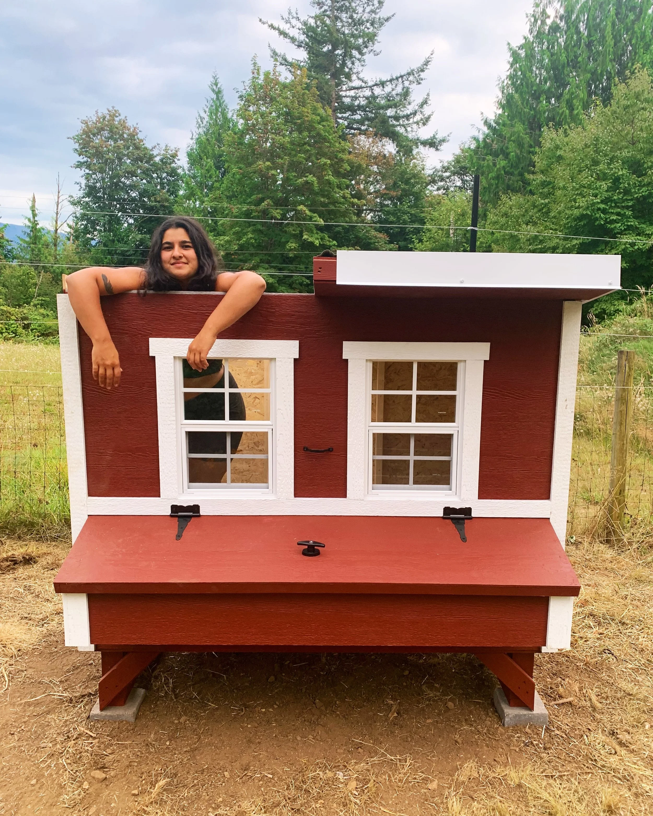 The girls got an upgrade! 🪚 🏠 🔨  Next phase is to trick it out with a run, swings, yummy plants and lots of toys otherwise they will shred the garden 🐓 

Sooo many projects which makes my adhd spirit swoon with a lil dash of overwhelm 😉 🙃 😵&zw