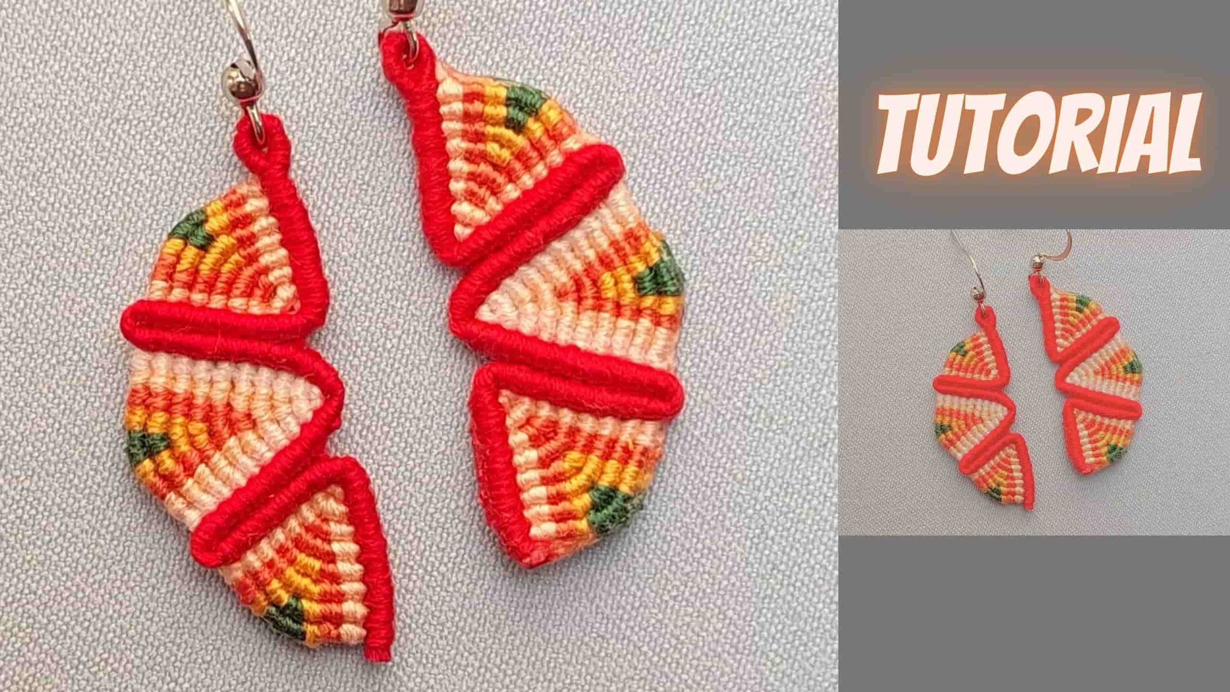 natural thread earrings tutorial