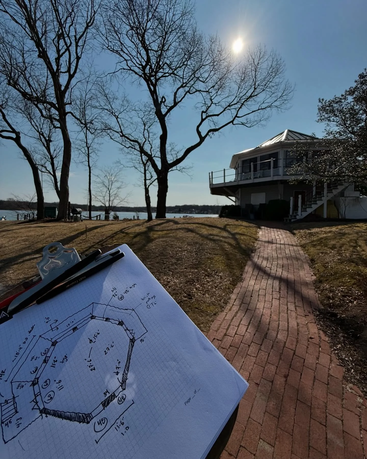 Friday Field Sketch &ndash; This week&rsquo;s field sketch captures the current state of a uniquely designed deck that requires a complete rebuild.
&nbsp;
#fridayfieldsketch #carballoarchitecture #deckdesign #baltimorearchitecture&nbsp; #fieldsketch 
