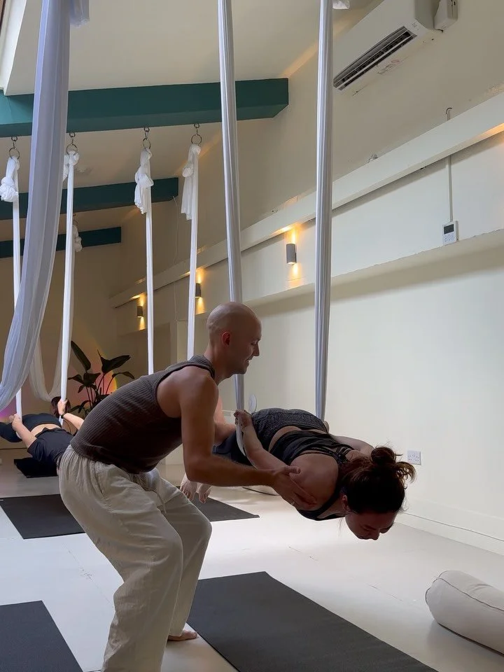 Aerial Yoga - we live to see so many of you enjoying aerial yoga. It&rsquo;s fun but what about that tone 😍🤤 

Keep your eyes on the schedule, there&rsquo;s some exciting newness coming up soon.

For now, you can try Aerial Yoga on Thursdays and Su