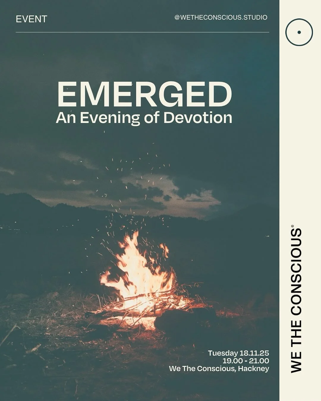 An evening of devotion, a complete act of worship to the vastness of your own experience. Pouring love, compassion and understanding to the full expression and layers of what makes you, you. 

We&rsquo;ll be gathering by candlelight for an evening of