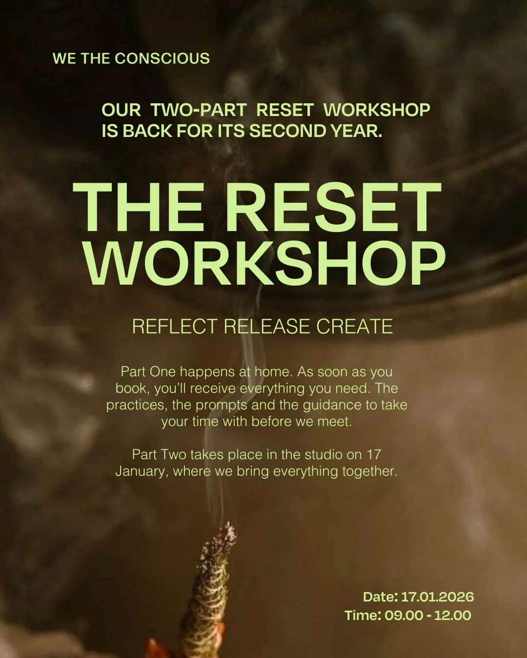 For the second year running, The Reset Workshop is back by popular demand! 💫💫 For those of you who did it last year, know how powerful this two part workshop is. 

This isn&rsquo;t about reinventing your whole life or making resolutions you&rsquo;l