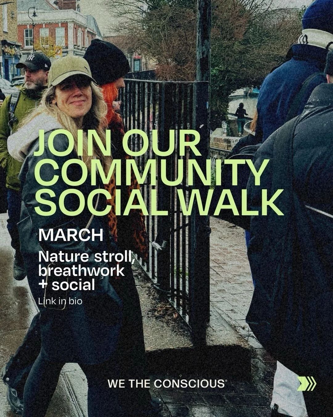 Join our community social walk in March. We&rsquo;ll be exploring North London. Walking through Clissold Park, Woodbury Wetlands with a stop of Breathwork and meditation in nature and an optional bite to eat at the end. 

📆 Sunday 29.03.2026 
📍Clis