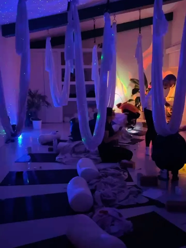 Our next conscious connected Breathwork and aerial relaxation pods falls on the full moon. A potent time to take stock, cut some cords and plant seeds for the next cycle. 

This is a fully immersive experience rooted in coming back to the body and co