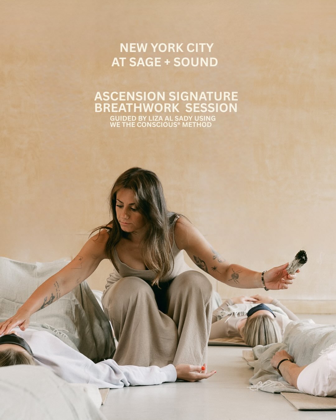 We&rsquo;re beyond thrilled to announce that Ascension Signature Breathwork session using We The Conscious&reg; Method is heading to New York. @lizaalsady will be holding at 90 minute experience at the stunning @sageandsound. 

We had one of our clie