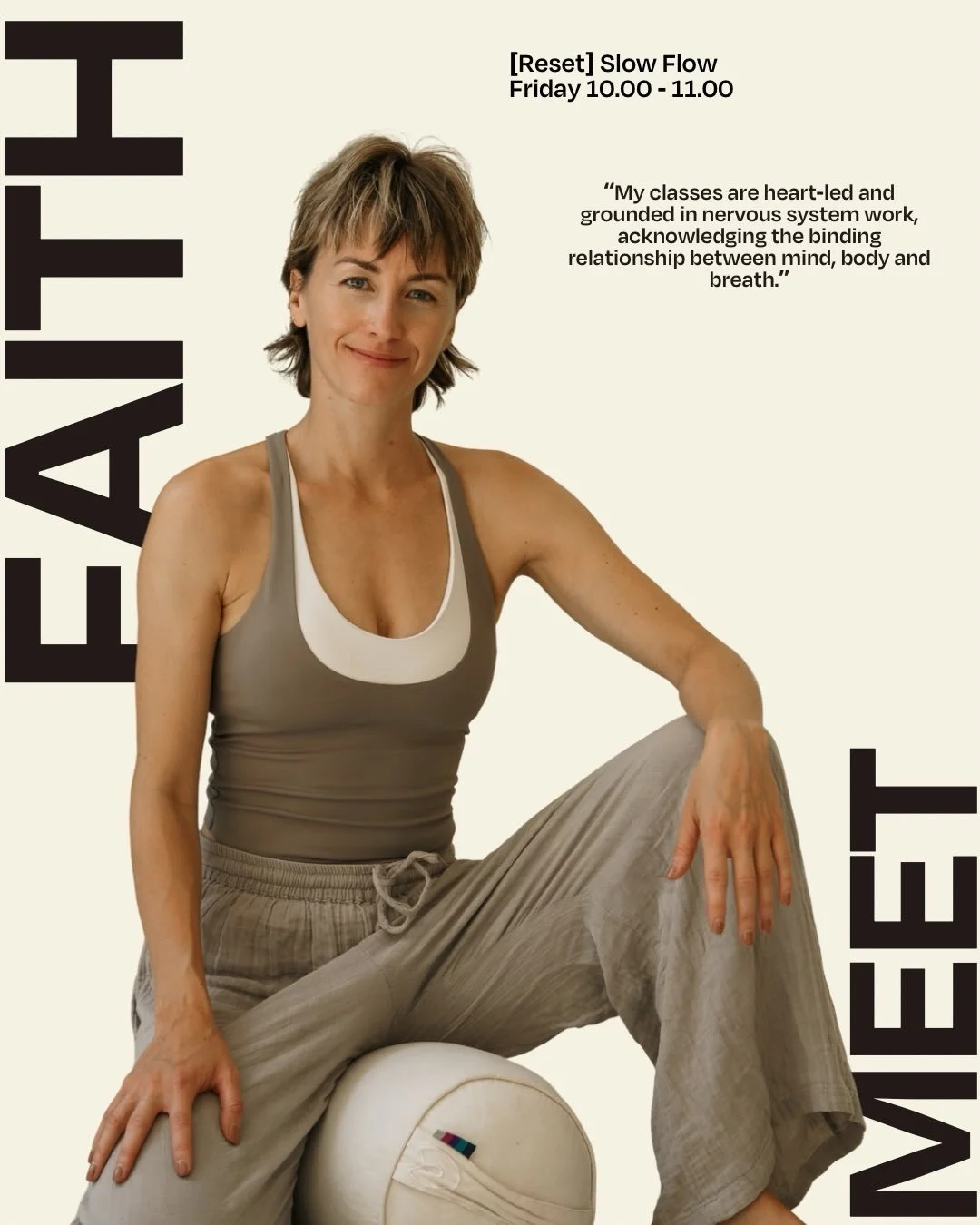 @faith_mcallister has been part of our studio for sometime and we LOVE HER. Now, as requested by many of you, she has a permanent class and it&rsquo;s mega delicious. 

[Reset] Slow Flow 
📆 Fridays 
⏰ 10.00 - 11.00 am 

There are many reasons why we