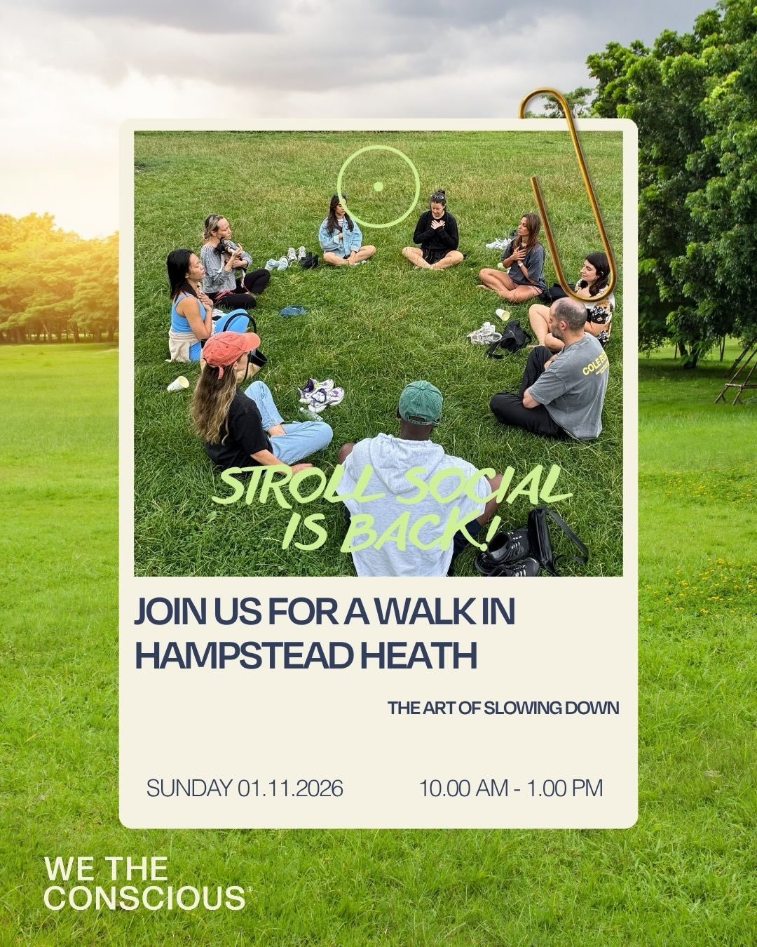 STROLL SOCIAL IS BACK! it&rsquo;s officially cosy season and we&rsquo;re here for it ❤️💗🥳

This Sunday we&rsquo;re heading to Hampstead Heath (remember when we got lost there 😅 and it was divine) It&rsquo;s been too long. Summer was too hot to get