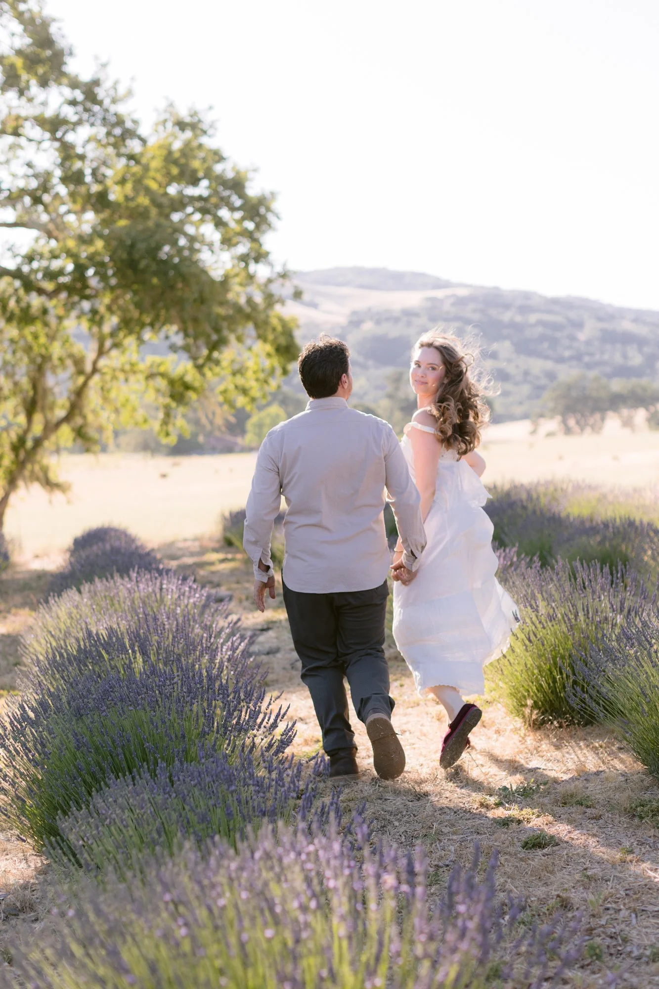 Private outdoor elopement ceremony in a serene Central Coast countryside setting