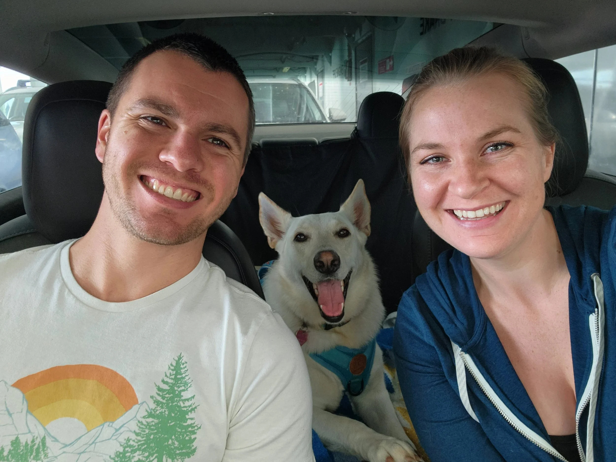 Happy family on the ferry!