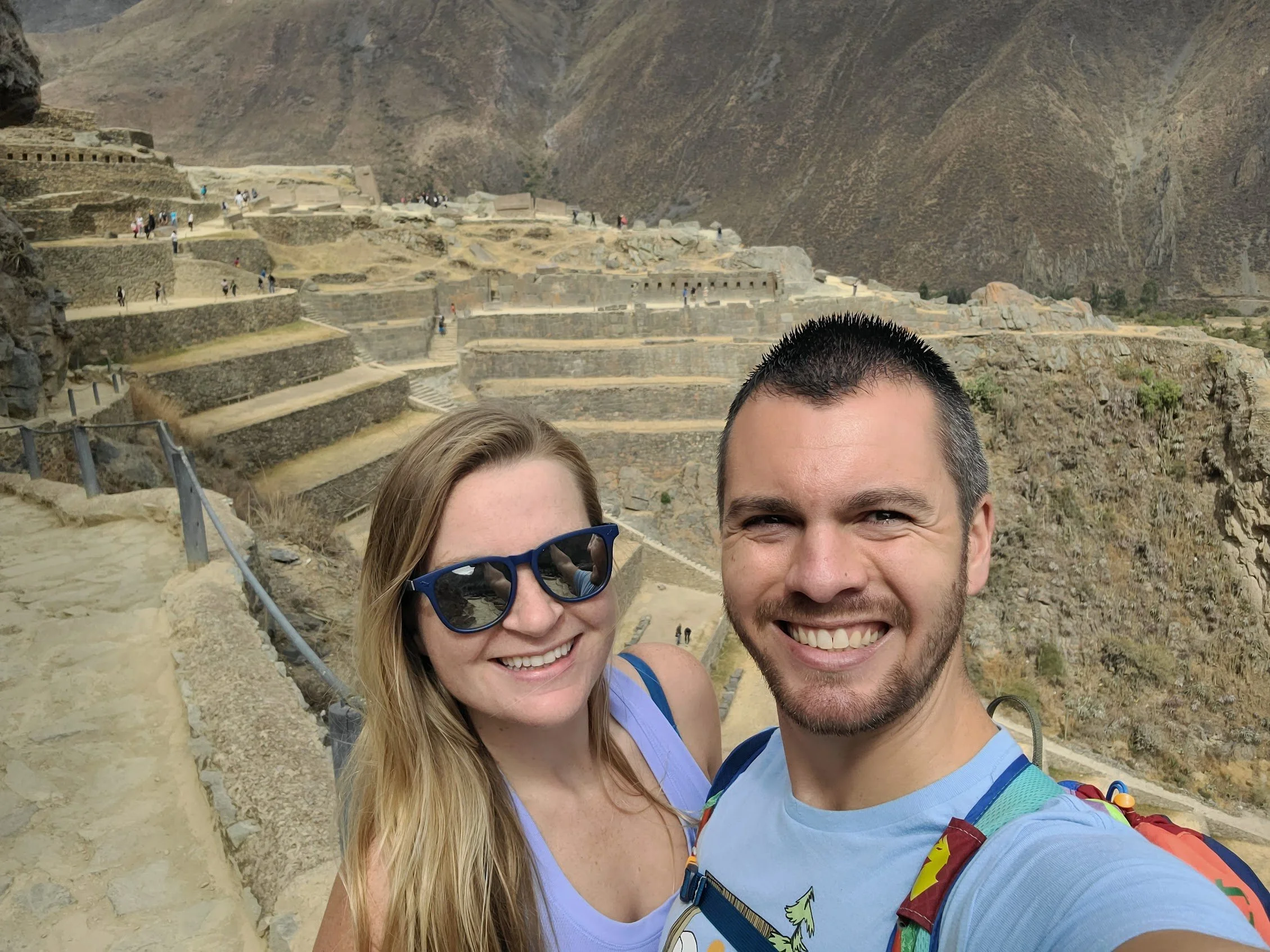 Inca Ruins in Ollantaytambo, Peru.  July 2022