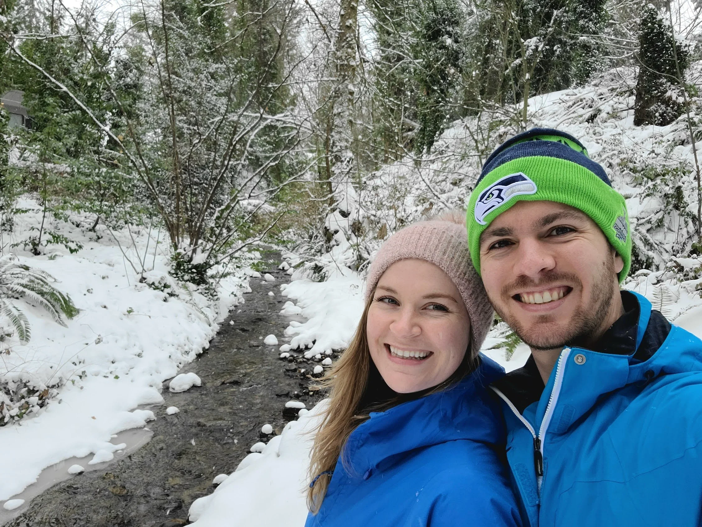 The first snow in our backyard! Dec 2020