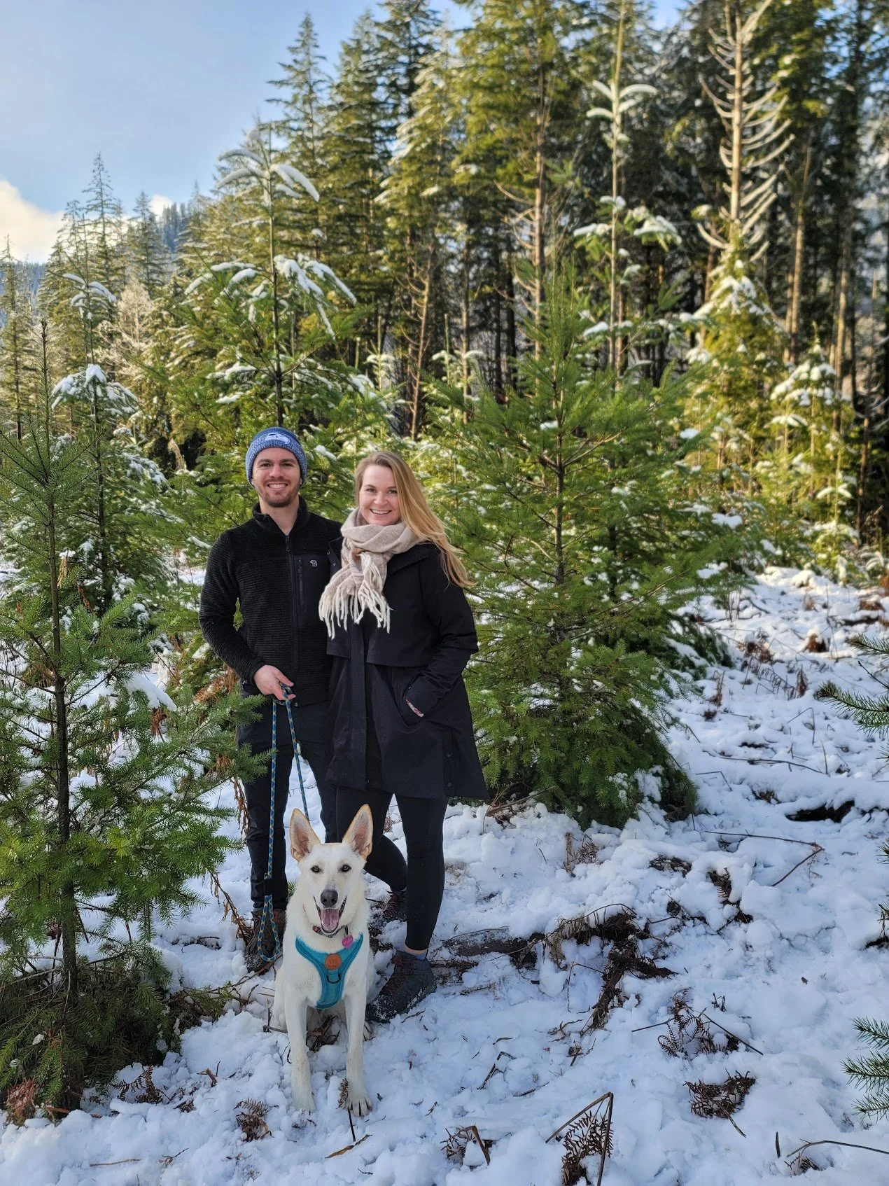 Picking out our first Christmas tree.  The plastic tree in December 2020 didn't count. December 2021