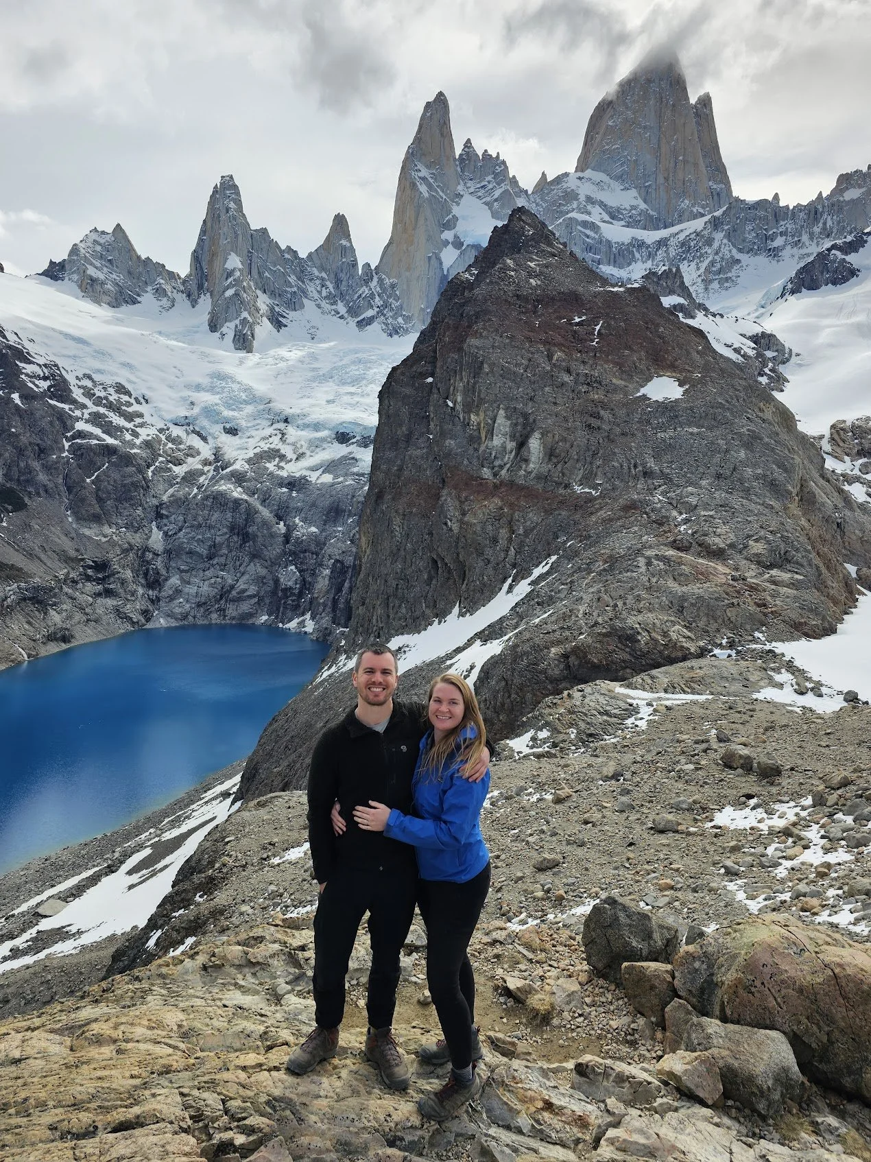 Two lagoons at Fitz Roy, Argentina.  December 2023
