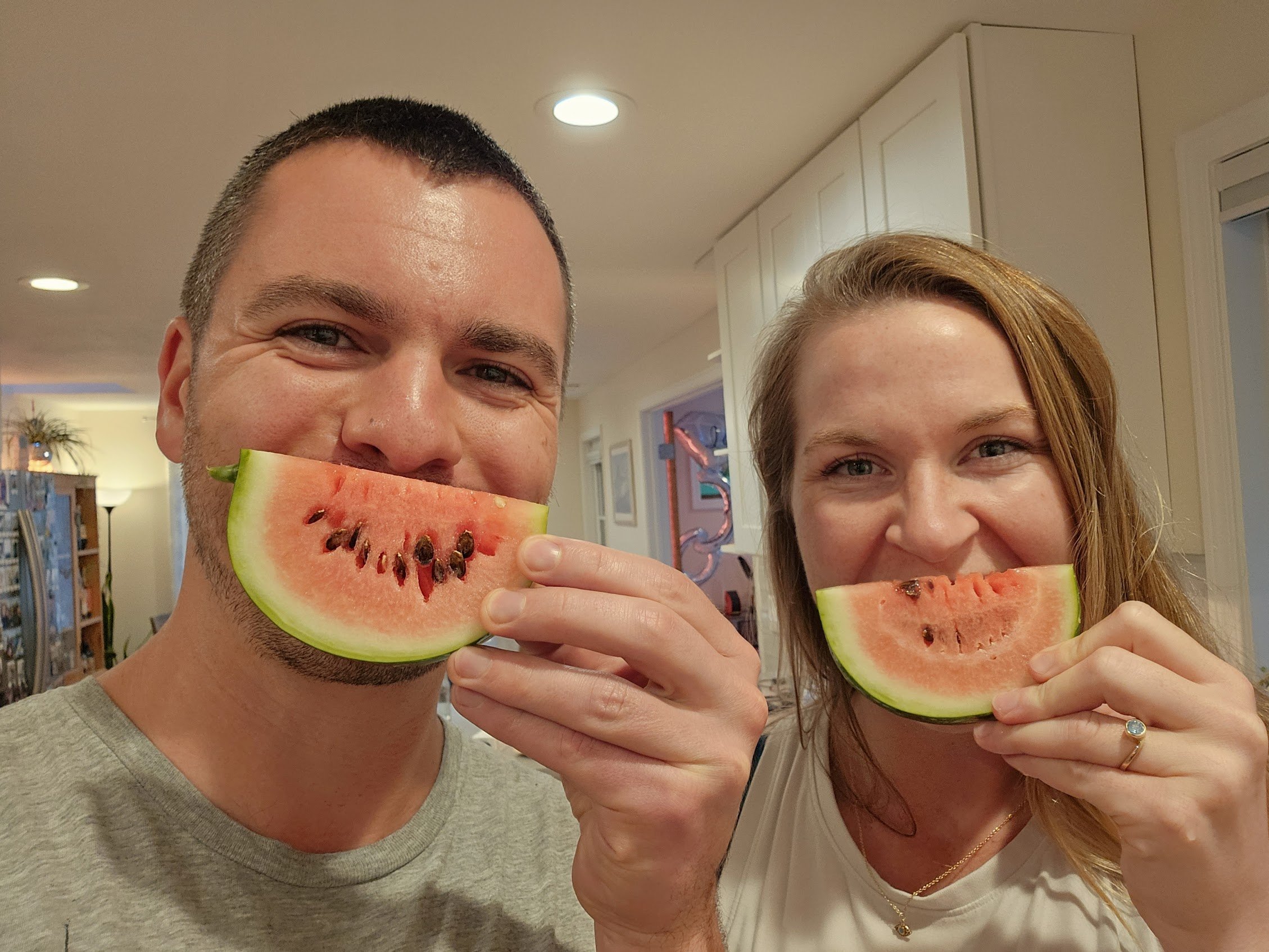 We grew a watermelon!  September 2023