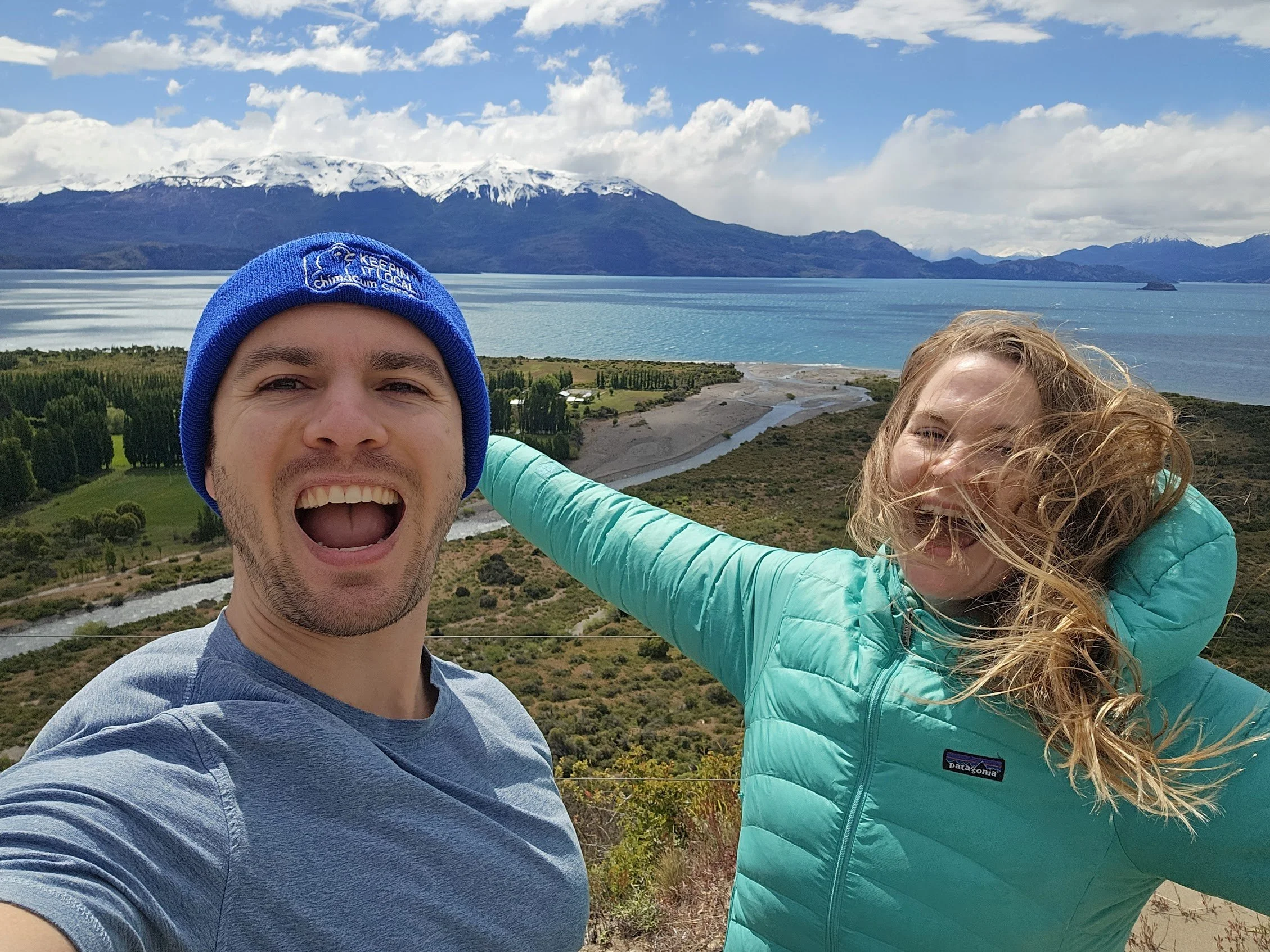 Windy at Lago Chelenko, Chile.  December 2023