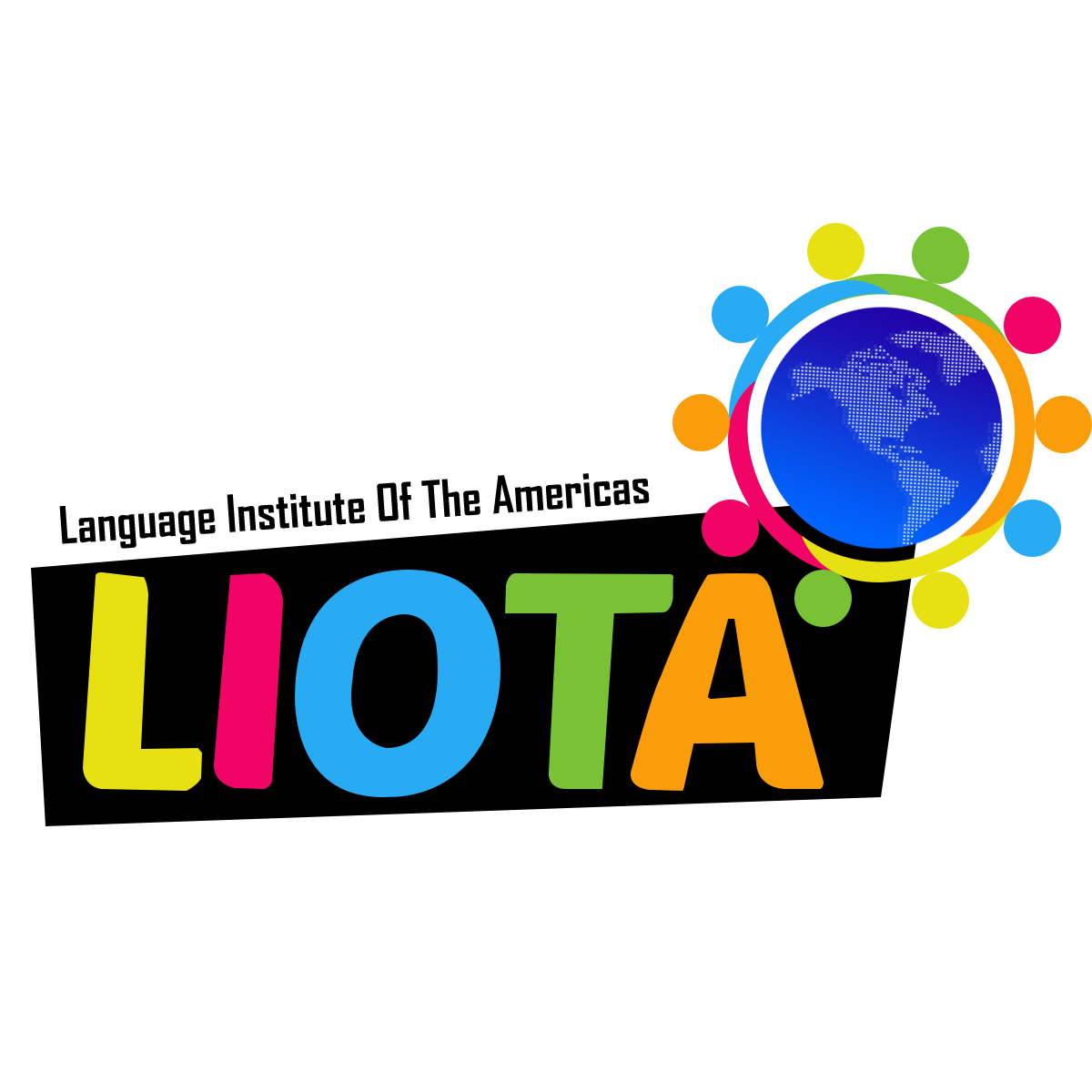 Colorful logo of the LOtA event with a planet Earth graphic surrounded by vibrant geometric shapes.