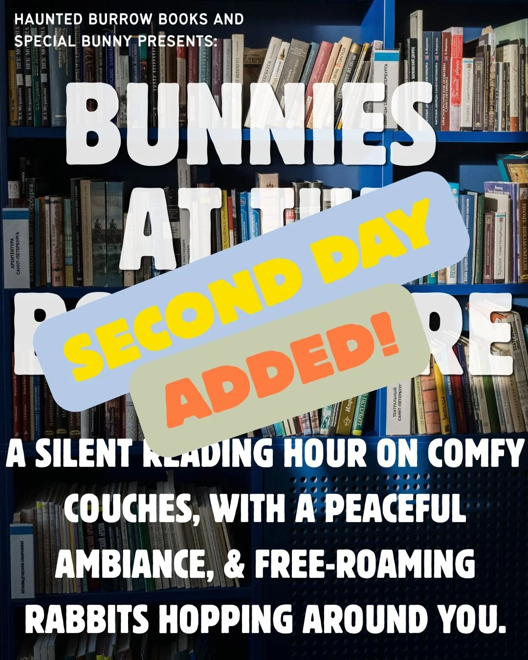 Our first event sold out in 5 hours! 😱 So many people were reaching out wondering when we would be doing an event like this again, so.....
ㅤ
We're coming back to Haunted Burrow Books! Mark your calendars: Saturday, June 6th, from 2pm to 5pm.
ㅤ
Gener