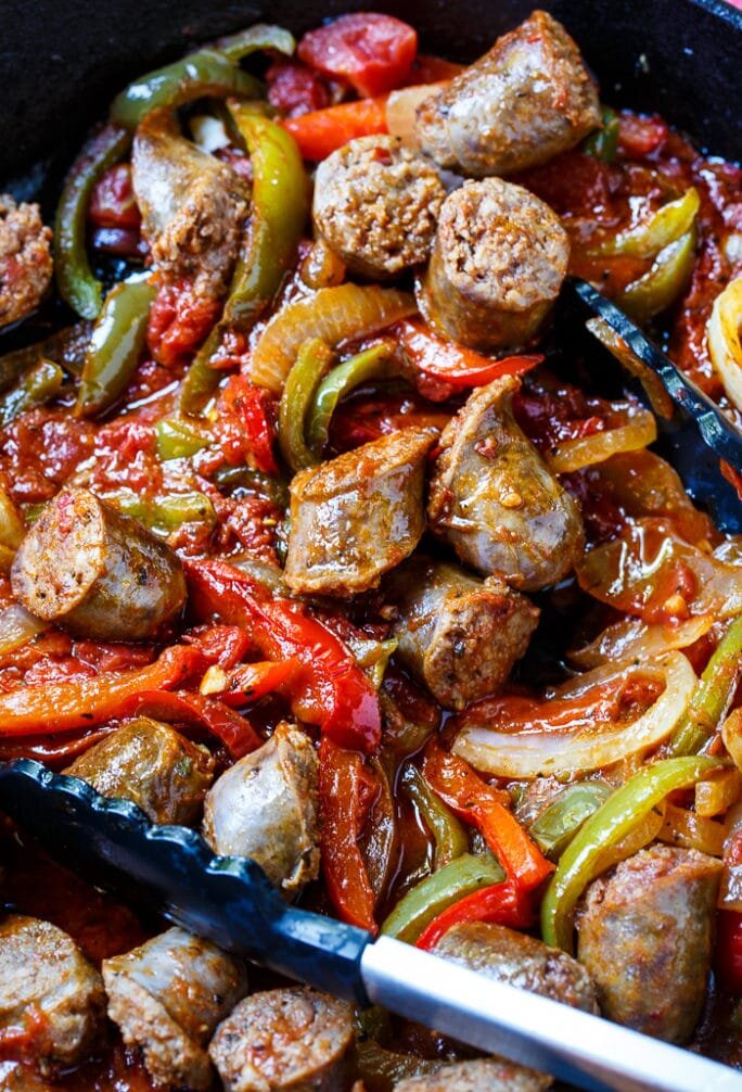 Sausage &amp; Peppers on the Grill