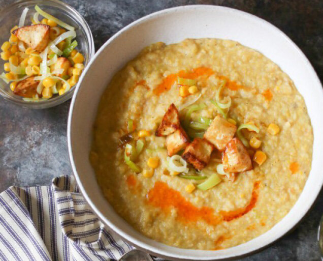 Roasted Potato, Corn, and Leek Chowder