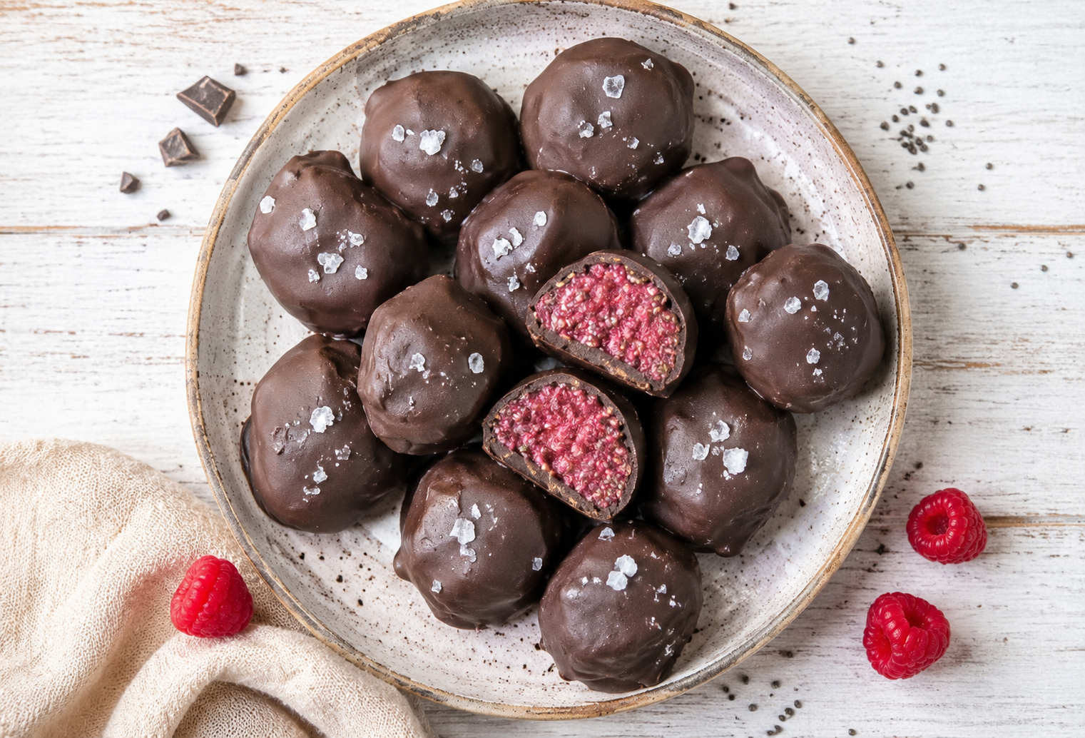 Dark Chocolate Raspberry Bites