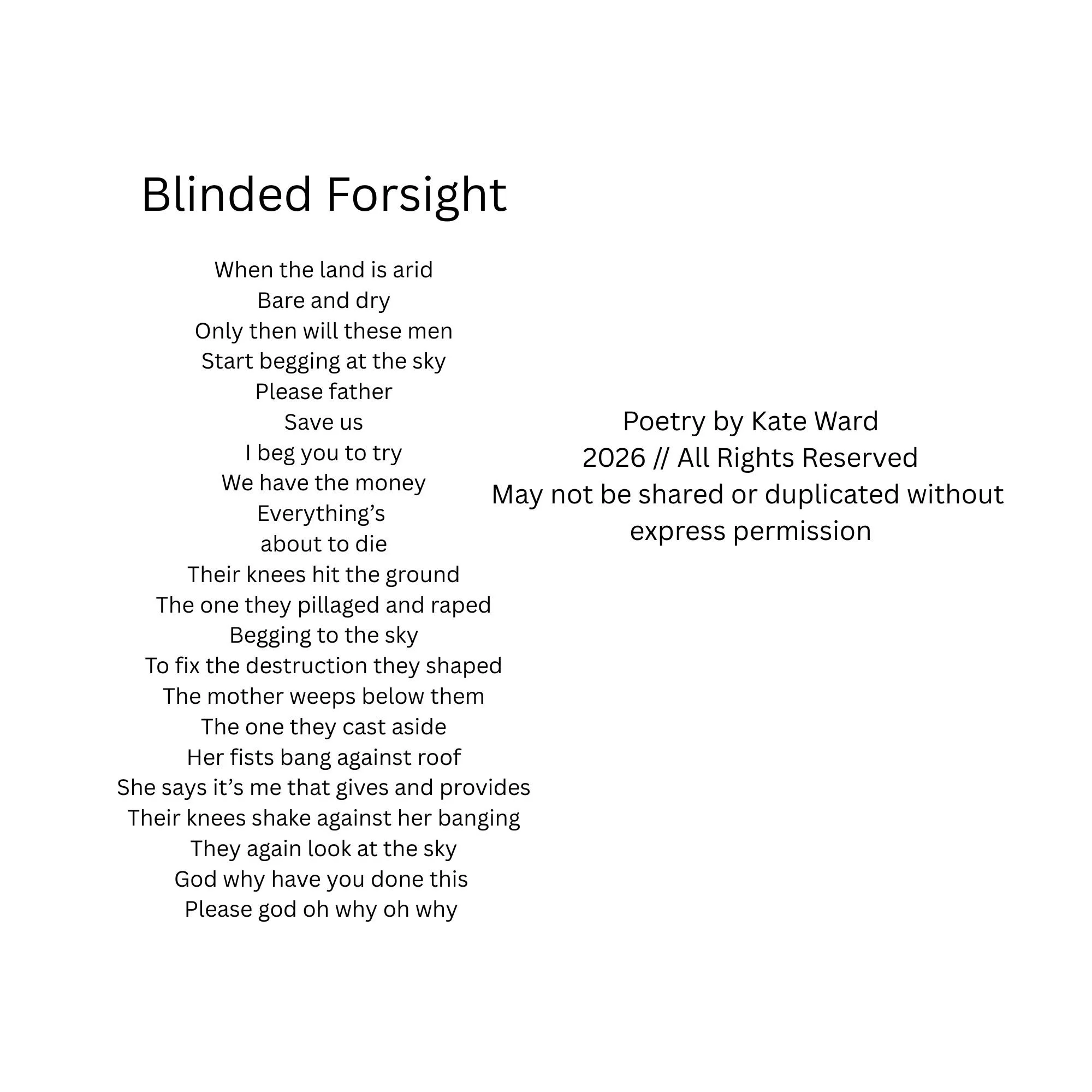 Blinded Foresight