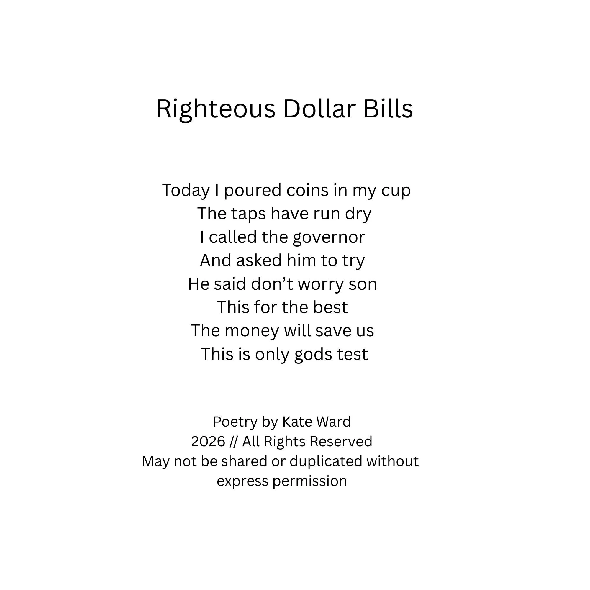 'Righteous Dollar Bills'
