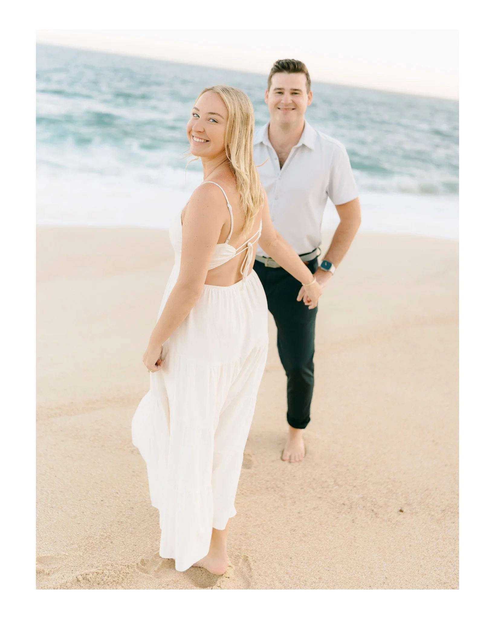 Hand in hand, they wandered barefoot across the sand &mdash; laughter soft, glances tender, every step a quiet promise of what&rsquo;s to come. Sometimes love shows itself in the simplest ways: a smile, a gentle pull, the comfort of being seen.

.

.