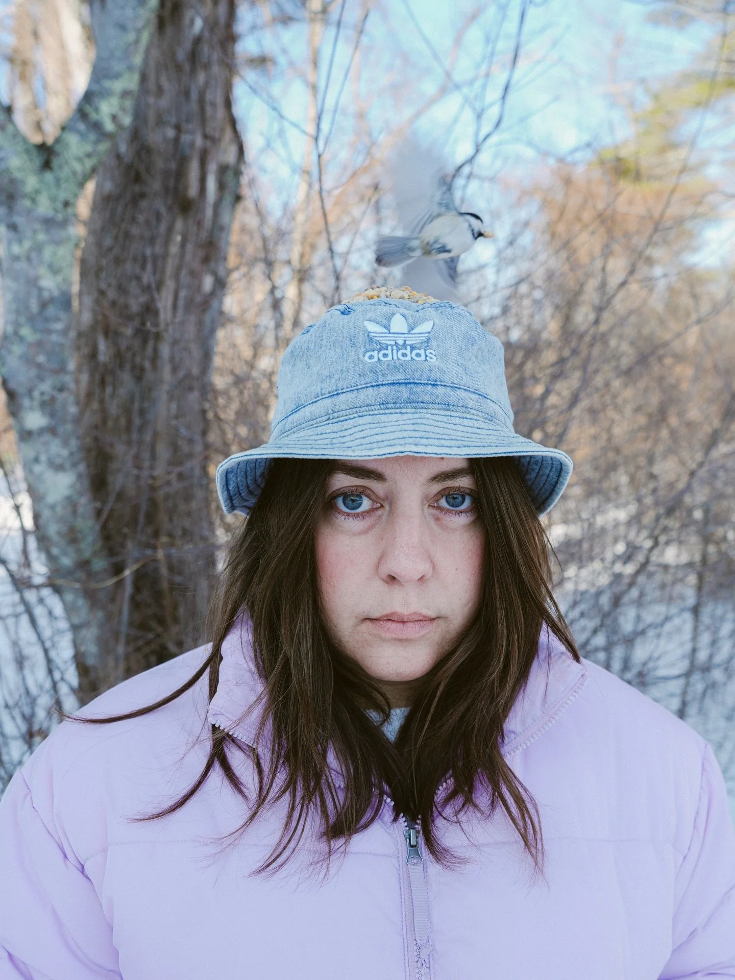 Self Portrait of the Month 07: Chickadees are fearless