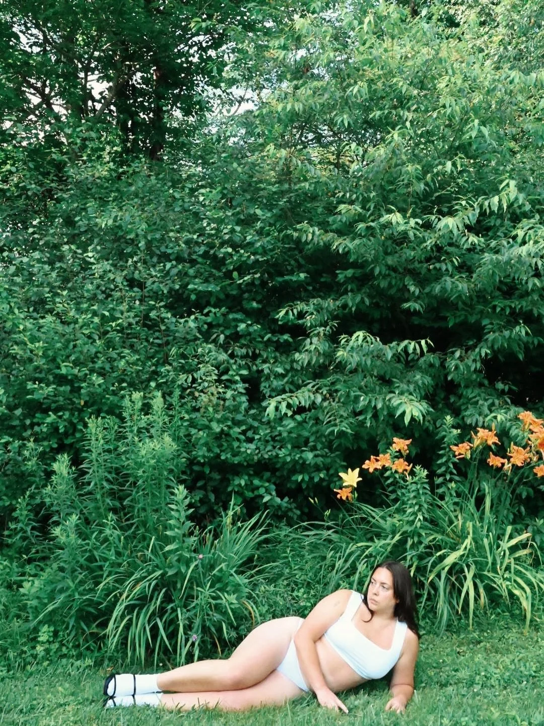 Self Portrait of the Month 12: Daylily + my reflections on ONE WHOLE YEAR of this self portrait project. Follow me on @substack for regular behind the scenes content from my self portraits, poetry book, and more.
