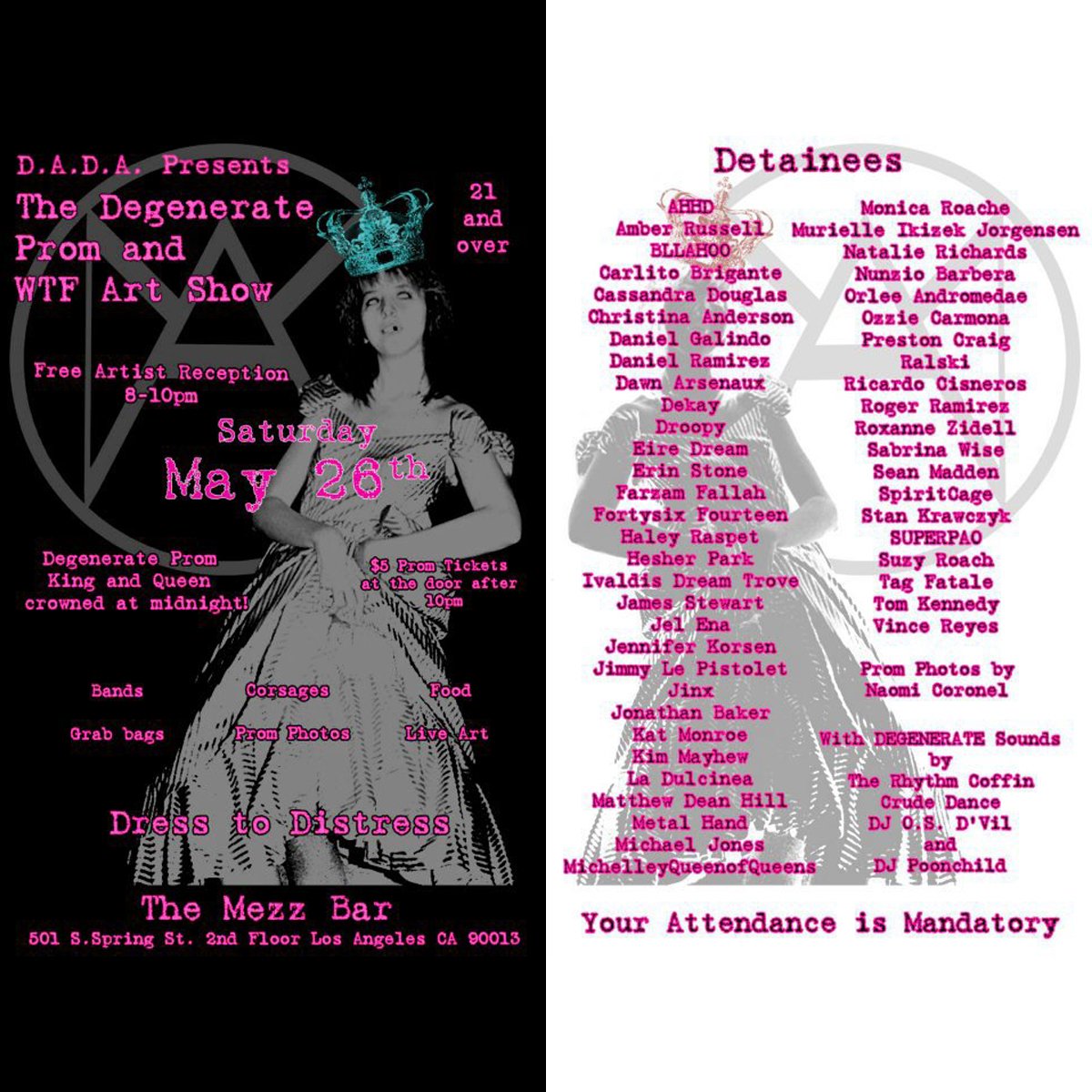 D.A.D.A. presents: The Degenerate Prom &amp; W.T.F. Art Show