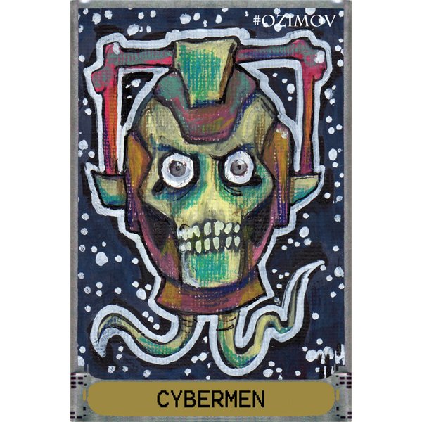 Cyberman Mixed Media Sketch Card