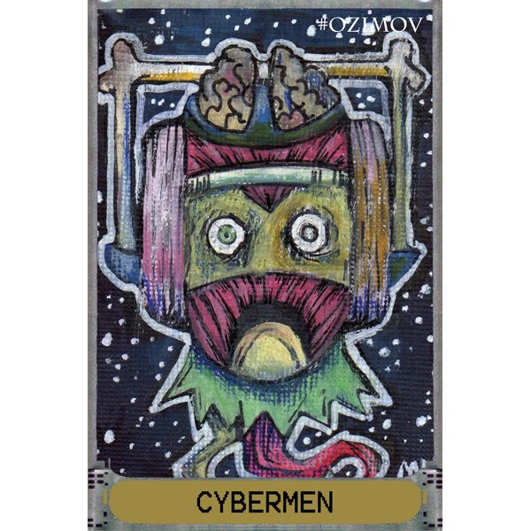 CyberNeomorph Mixed Media Sketch Card