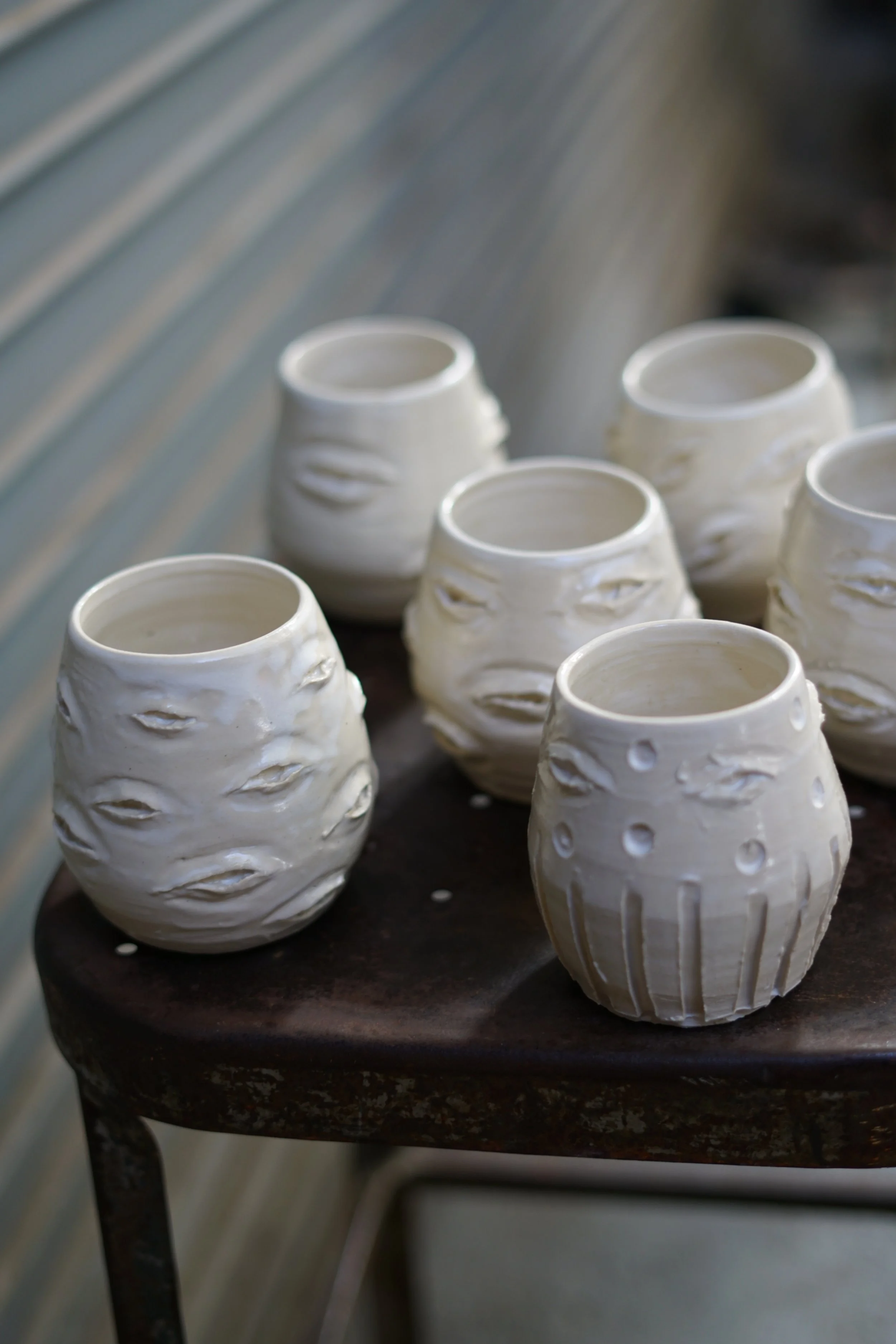 Set of Six Eyes Cups