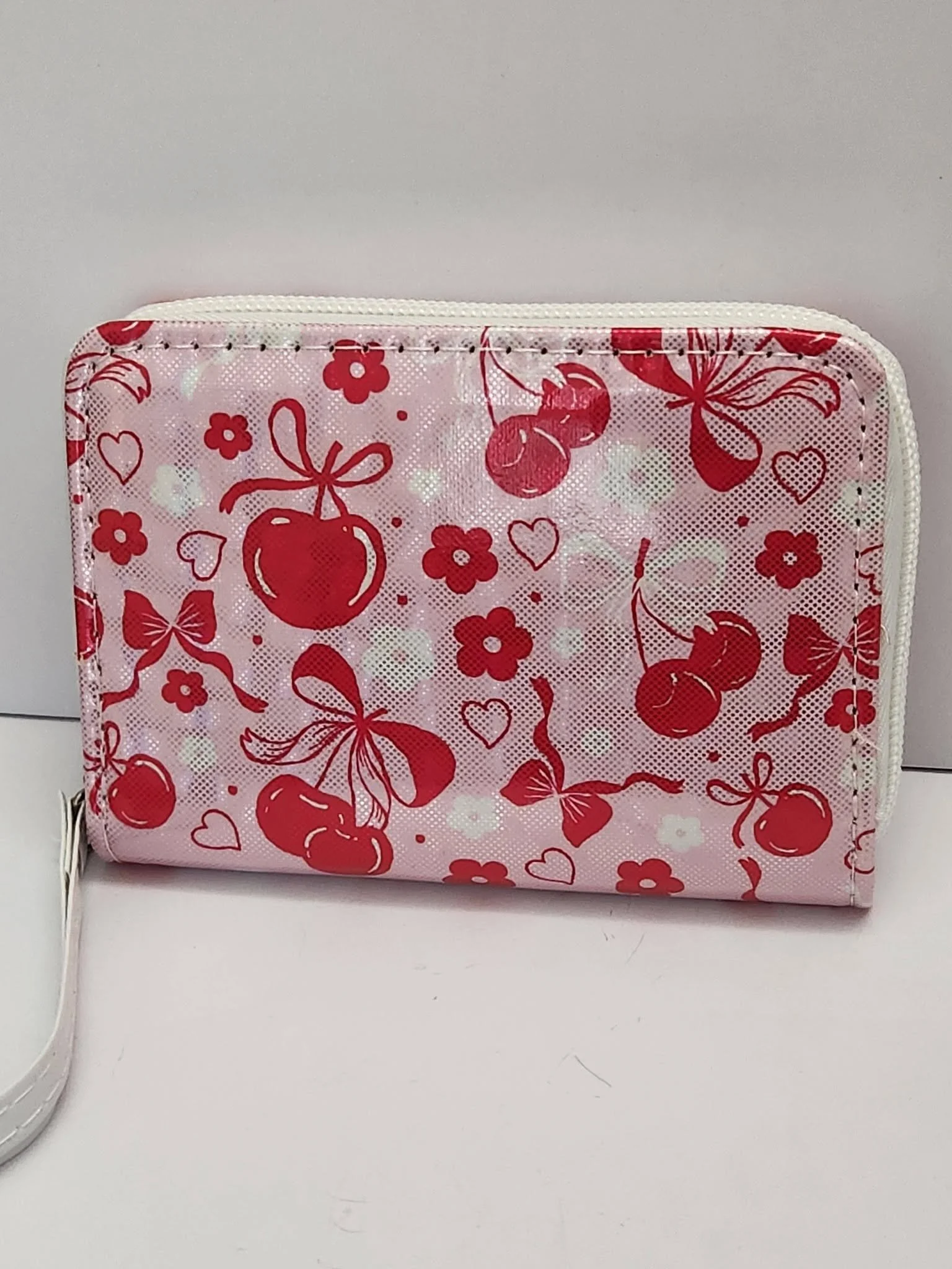 Cherry wristlet wallet