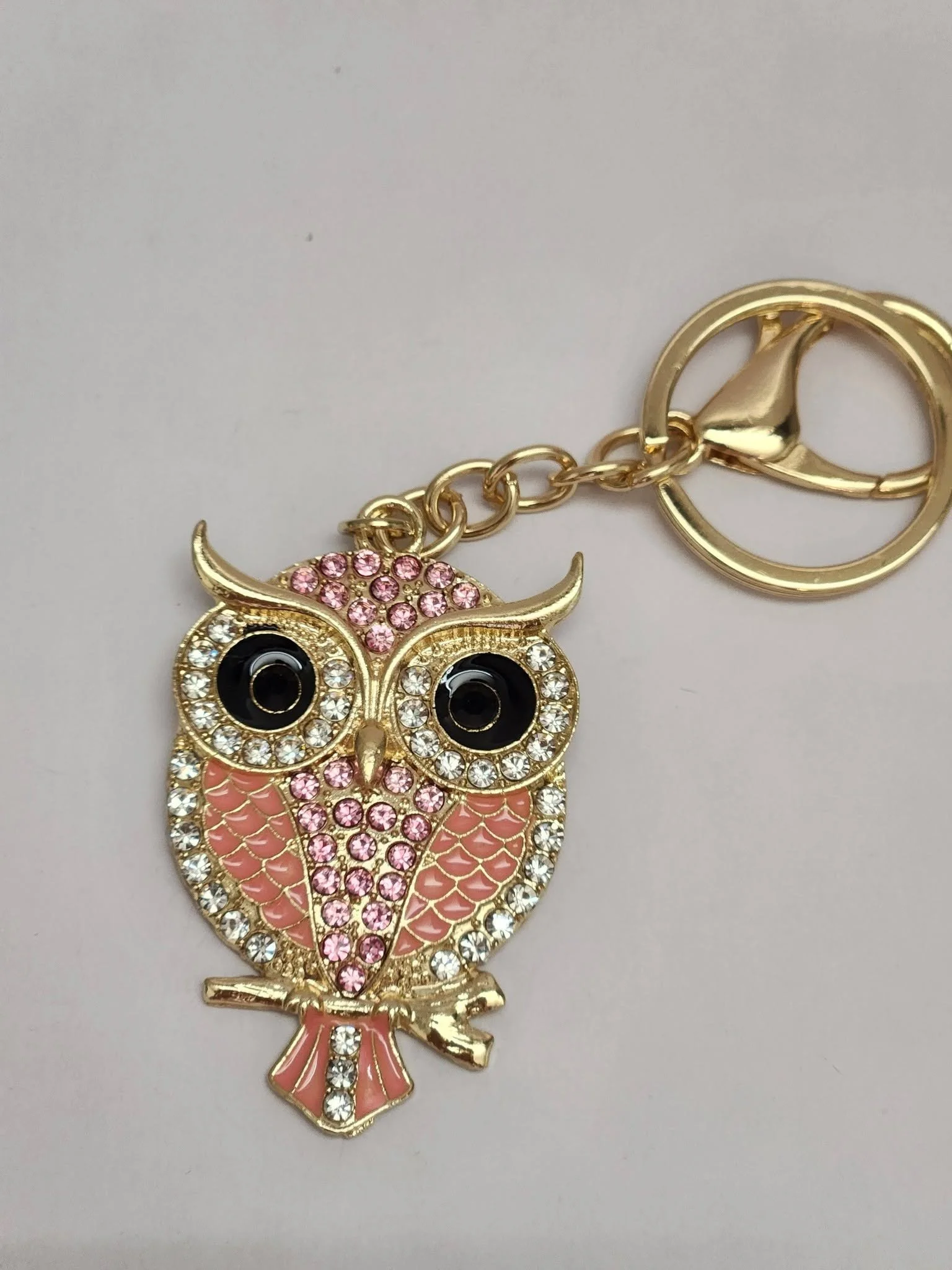 Keychain gold owl pink.jpg