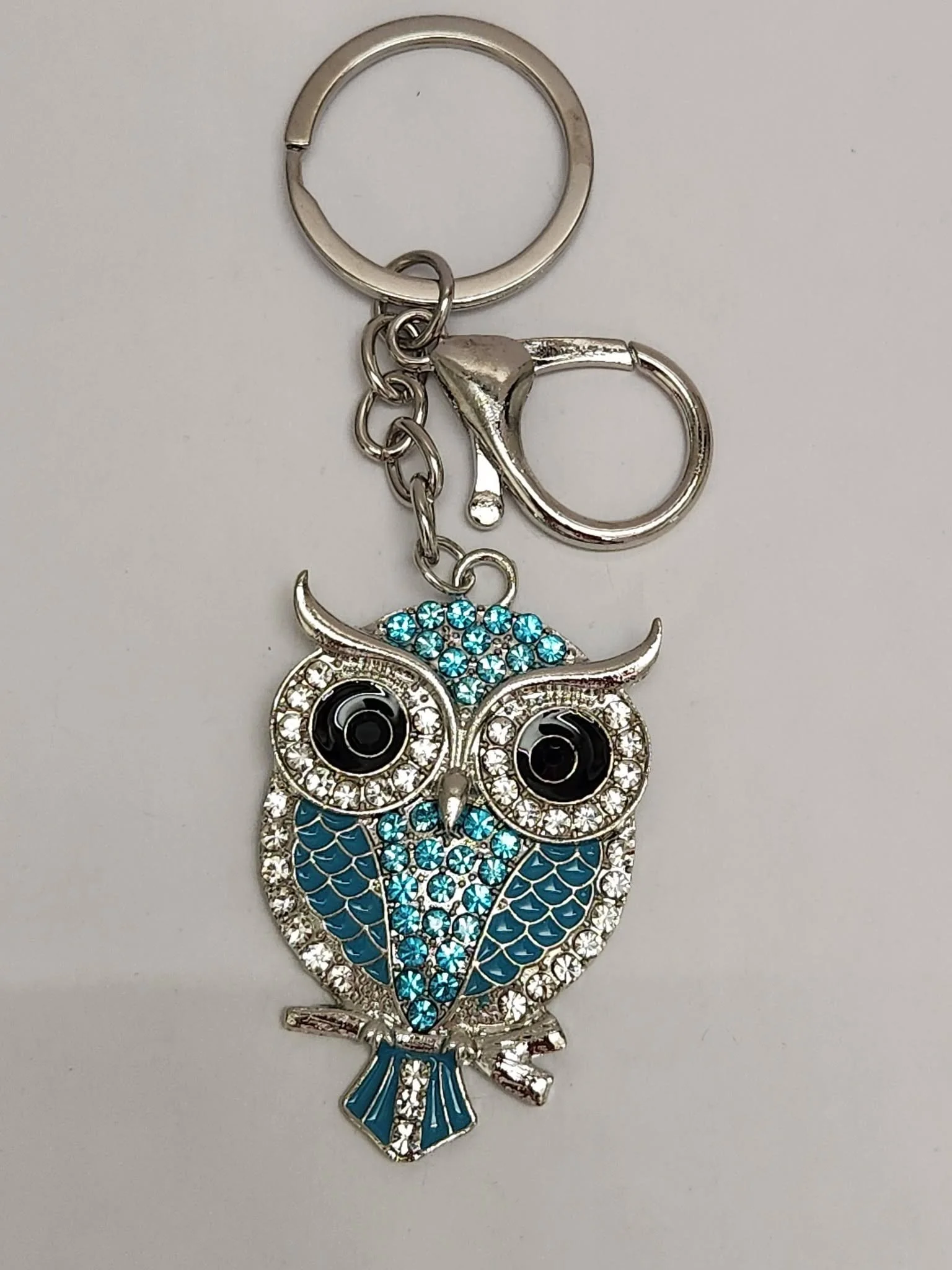 Keychain silver owl blue.jpg
