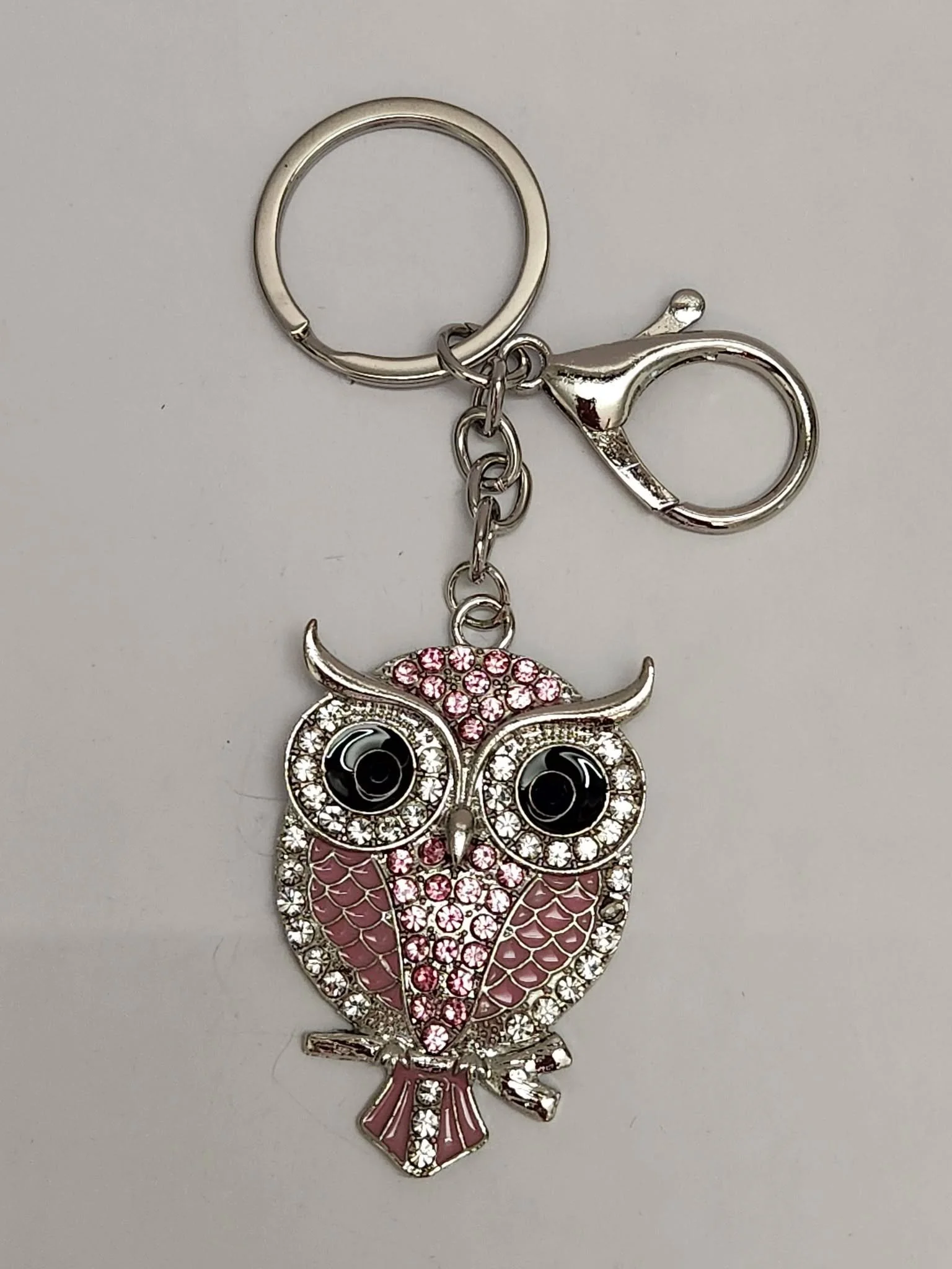 Keychain silver owl pink.jpg