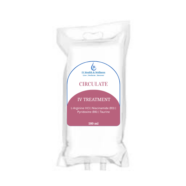 Circulate IV - Supports red blood cell flexibility for oxygen delivery, Supports neurotransmitter production, and Supports heart function