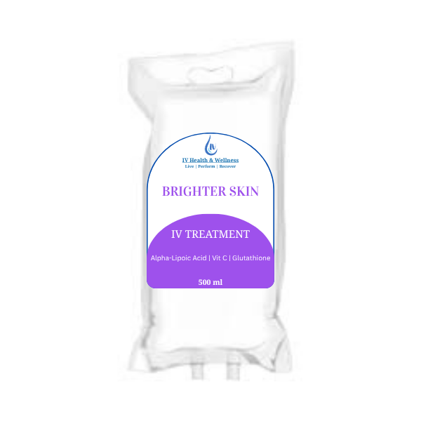 Brighter Skin IV - Helps repair skin and boost collagen,  Aids reduce inflammation and firms skin,  Assist in protecting cells from free-radical damage for a brighter look, Supports  in reducing aging signs, and Helps fade dark spots and melasma