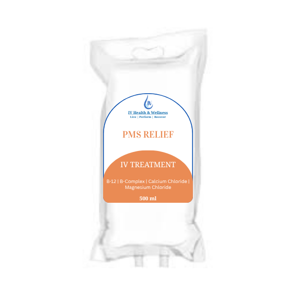 PMS Relief IV - Helps relieve PMS bloating and cramps,  Promotes calm and stable mood, and May lower irritability