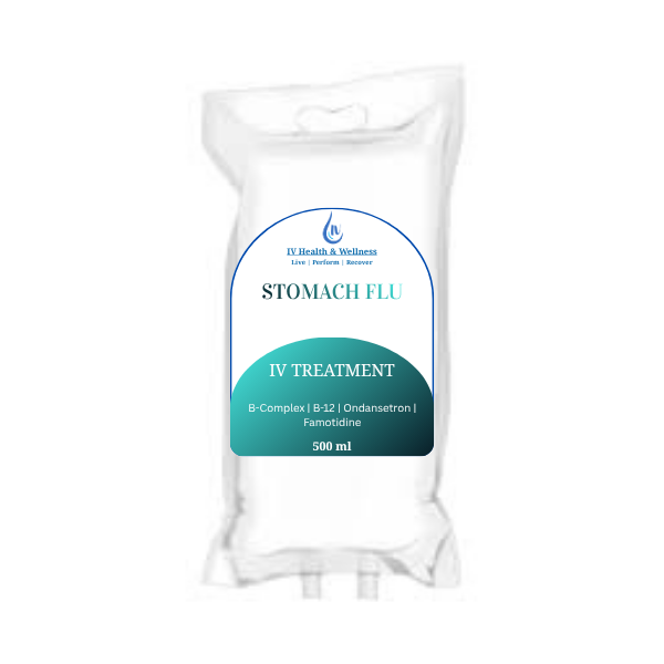 Stomach Flu IV - Supports hydration and electrolyte balance, May help reduce feelings of nausea or discomfort, and Promotes overall recovery