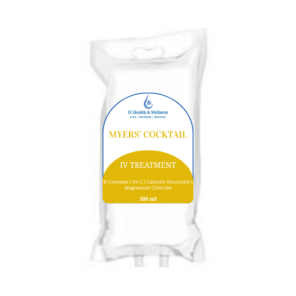 Myers' Cocktail IV - Supports energy production, Promotes hydration and nutrient balance, and  Helps improve overall wellness